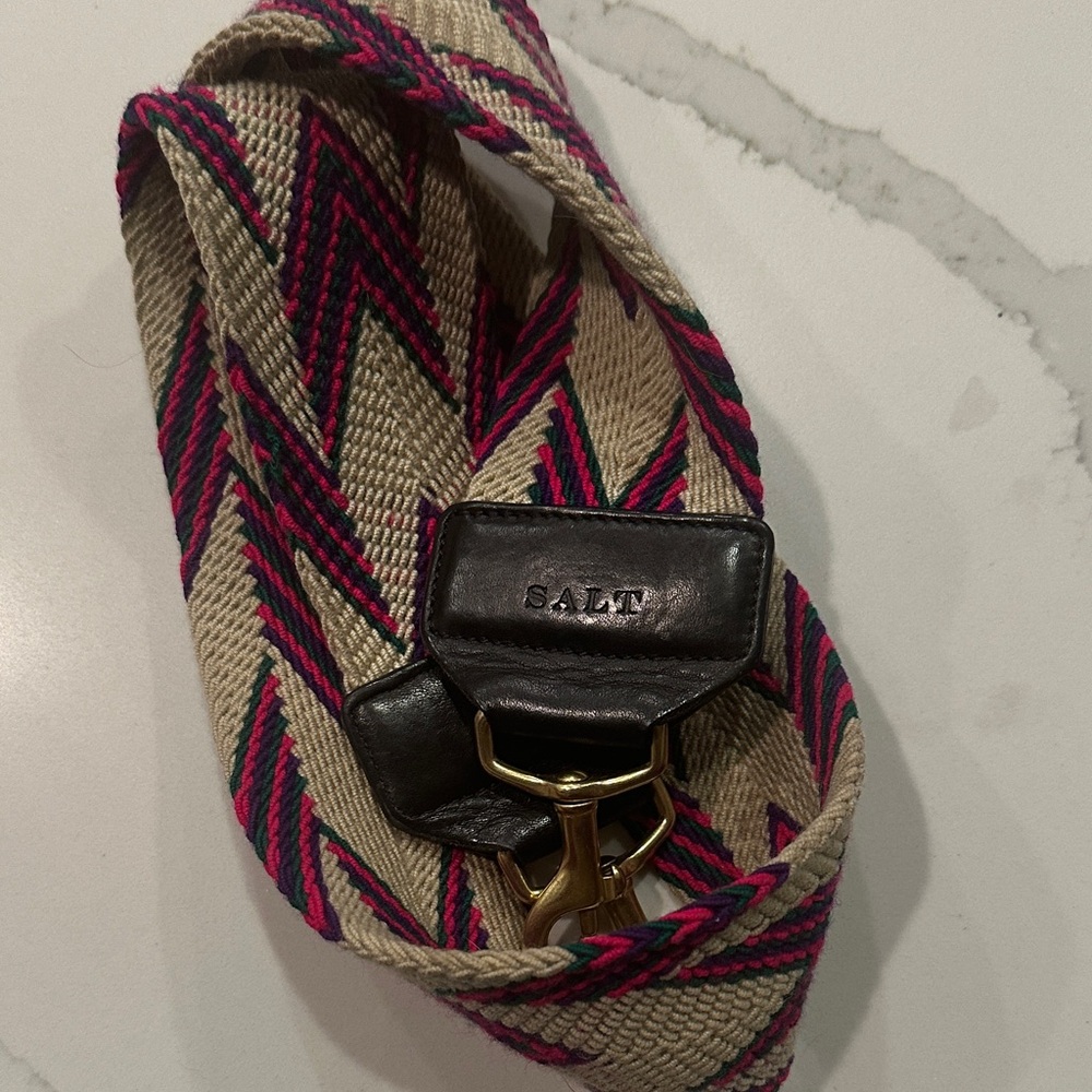 Chevron Patterned Strap with Gold Hardware - image 2